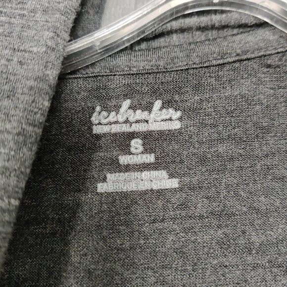 Icebreaker Women's Open Front Cardigan Size S Gray Merino Wool Knitwear Casual - Picture 2 of 8